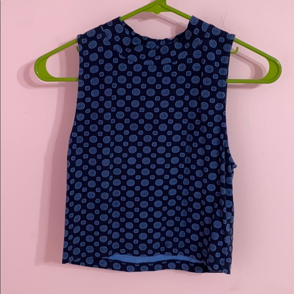 Forever 21 blue crop tank top